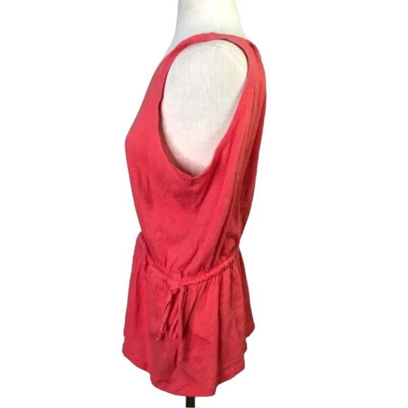 Anthropologie Pure + Good Becka Tank Top Surplice Jersey‎ Drawstring Red Size XS - Picture 5 of 8
